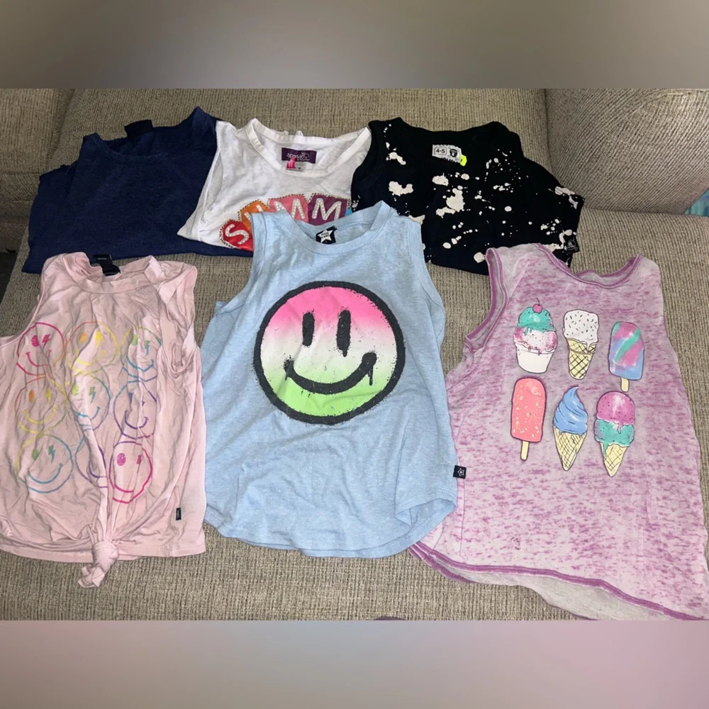 Lot of 12 tank tops for girls size 5/6 - Picture 3 of 6